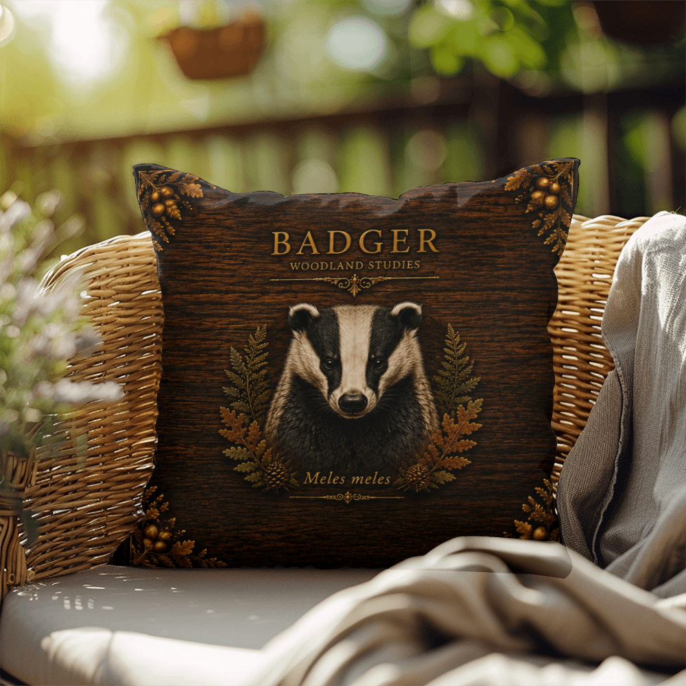 Badger Outdoor Pillow – Woodland Patio & Porch Decor