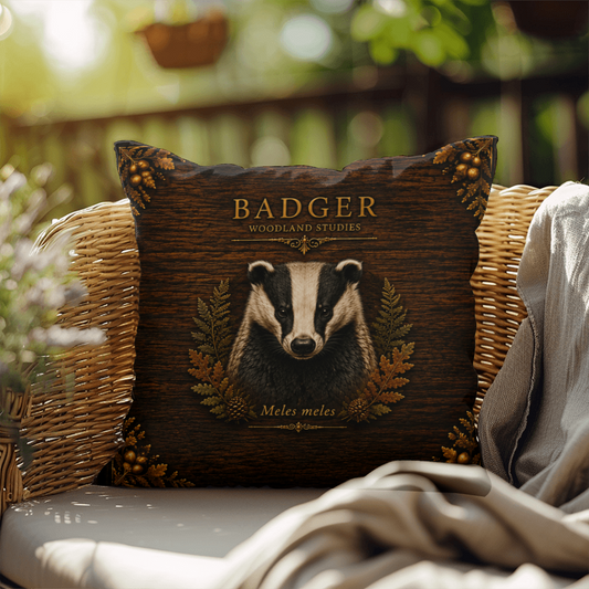Badger Outdoor Pillow – Woodland Patio & Porch Decor