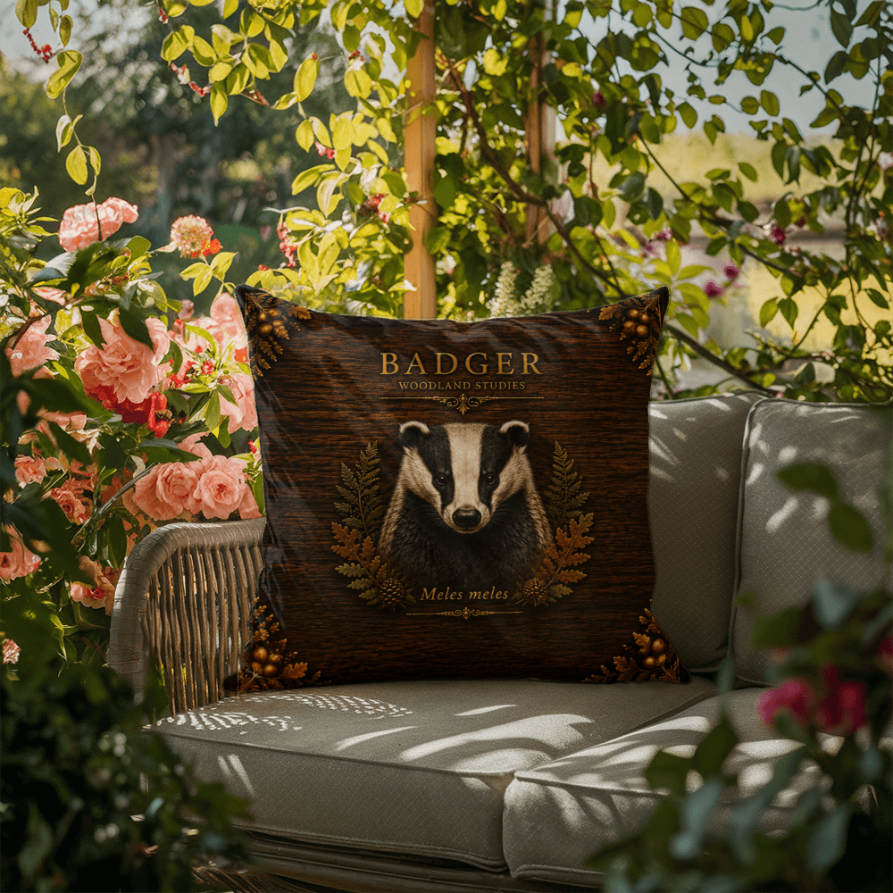 Badger Outdoor Pillow – Woodland Patio & Porch Decor