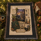 Great Horned Owl Woven Throw Blanket | Woodland Animal Decor | Cotton Tapestry Throw | Naturalist Journal Gift