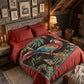 Beaded Look Scarlet Macaw Woven Blanket | Cozy Creature Decor