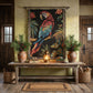 Beaded Look Scarlet Macaw Woven Blanket | Cozy Creature Decor