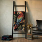 Beaded Look Scarlet Macaw Woven Blanket | Cozy Creature Decor