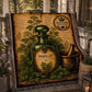 Parsley Woven Throw Blanket, Botanical Apothecary Decor, Cotton Tapestry Throw, English Cottage Herbal Gift