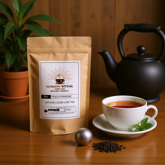 Peach Paradise Loose Leaf Tea – Fruity Herbal Blend with Cranberry & Rose (3oz)