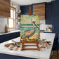 Pelican Glass Art Panel, Tempered Glass Coastal Decor, Beach House Accent
