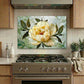 Peony Metal Kitchen Backsplash Panel, Stained Glass Inspired Wall Art