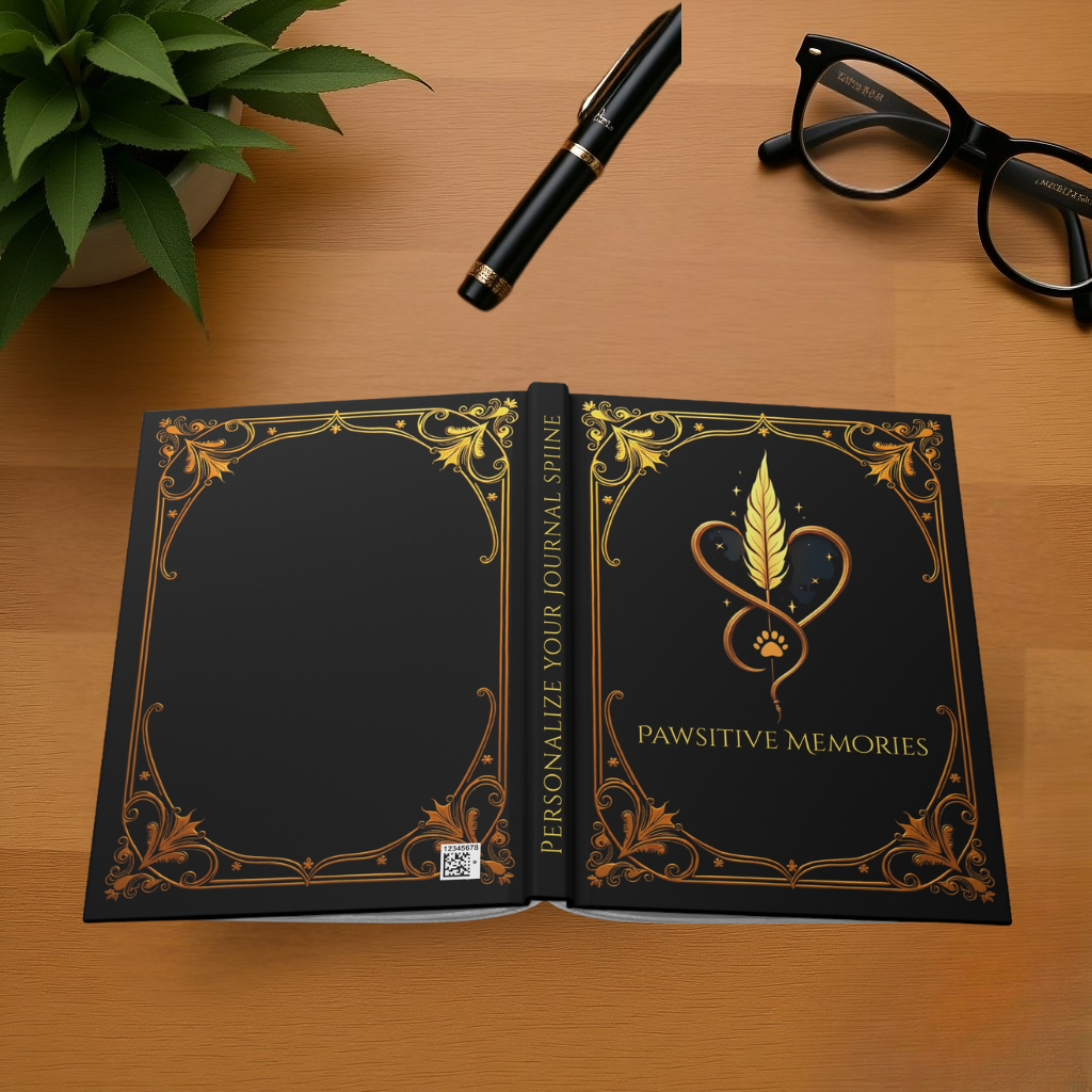 Golden Grimoire: Pawsitive Memories – Hardcover Journal
