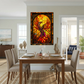 Rising Phoenix – Stained Glass Style Metal Wall Art