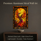 Rising Phoenix – Stained Glass Style Metal Wall Art