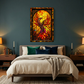 Rising Phoenix – Stained Glass Style Metal Wall Art