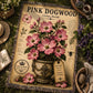 Pink Dogwood Woven Throw Blanket, Botanical Garden Decor, Cotton Tapestry Throw, English Cottage Floral Gift