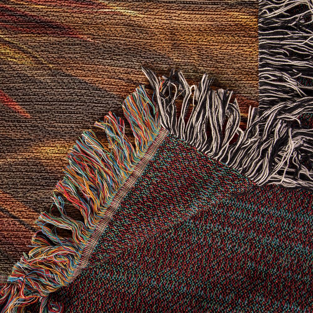 Embossed Sunburst Blanket – Golden Woven Throw | Radiant Boho Decor by Lace & Grit