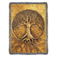 Embossed Tree of Life Blanket – Golden Woven Throw | Symbolic Boho Decor by Lace & Grit