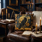 Celestial Raven Lore Pillow | Dark Academia Gothic Library Decor