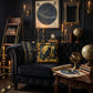 Celestial Raven Lore Pillow | Dark Academia Gothic Library Decor