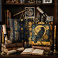 Celestial Raven Lore Pillow | Dark Academia Gothic Library Decor