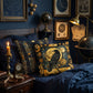 Celestial Raven Lore Pillow | Dark Academia Gothic Library Decor