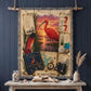 Scarlet Ibis Woven Throw Blanket | Coastal Bird Decor | Cotton Tapestry Throw | Naturalist Journal Gift