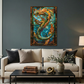 Sea Serpent – Stained Glass Style Metal Wall Art