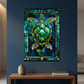 Sea Turtle – Stained Glass Style Metal Wall Art