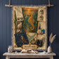 Seahorse Woven Throw Blanket | Coastal Wildlife Decor | Cotton Tapestry Throw | Naturalist Journal Gift
