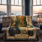 Seahorse Woven Throw Blanket | Coastal Wildlife Decor | Cotton Tapestry Throw | Naturalist Journal Gift