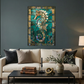 Seahorse – Stained Glass Style Metal Wall Art