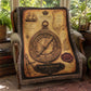 Ship Astrolabe Woven Throw Blanket | Cabinet of Curiosities Decor | Cotton Tapestry | Maritime History Gift
