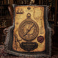 Ship Astrolabe Woven Throw Blanket | Cabinet of Curiosities Decor | Cotton Tapestry | Maritime History Gift