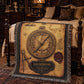 Ship Astrolabe Woven Throw Blanket | Cabinet of Curiosities Decor | Cotton Tapestry | Maritime History Gift