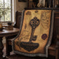 Skeleton Key Woven Throw Blanket | Cabinet of Curiosities Decor | Cotton Tapestry | Gothic History Gift