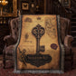 Skeleton Key Woven Throw Blanket | Cabinet of Curiosities Decor | Cotton Tapestry | Gothic History Gift