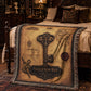 Skeleton Key Woven Throw Blanket | Cabinet of Curiosities Decor | Cotton Tapestry | Gothic History Gift