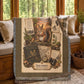 Squirrel Woven Throw Blanket | Woodland Animal Decor | Cotton Tapestry Throw | Naturalist Journal Gift