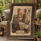 Squirrel Woven Throw Blanket | Woodland Animal Decor | Cotton Tapestry Throw | Naturalist Journal Gift