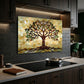 Tree of Life Metal Kitchen Backsplash Panel, Stained Glass Inspired Wall Art