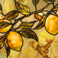 Tuscan Lemon Metal Kitchen Backsplash Panel, Stained Glass Look Art