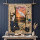 Whooping Crane Woven Throw Blanket | Coastal Bird Decor | Cotton Tapestry Throw | Naturalist Journal Gift