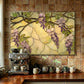 Wisteria Metal Kitchen Backsplash Panel, Stained Glass Inspired Wall Art