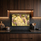 Wisteria Metal Kitchen Backsplash Panel, Stained Glass Inspired Wall Art