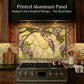 Wisteria Metal Kitchen Backsplash Panel, Stained Glass Inspired Wall Art