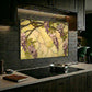 Wisteria Metal Kitchen Backsplash Panel, Stained Glass Inspired Wall Art