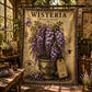 Wisteria Woven Throw Blanket, Botanical Garden Decor, Cotton Tapestry Throw, English Cottage Floral Gift