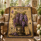 Wisteria Woven Throw Blanket, Botanical Garden Decor, Cotton Tapestry Throw, English Cottage Floral Gift