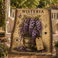Wisteria Woven Throw Blanket, Botanical Garden Decor, Cotton Tapestry Throw, English Cottage Floral Gift