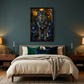 Wolf – Stained Glass Style Metal Wall Art