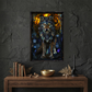 Wolf – Stained Glass Style Metal Wall Art