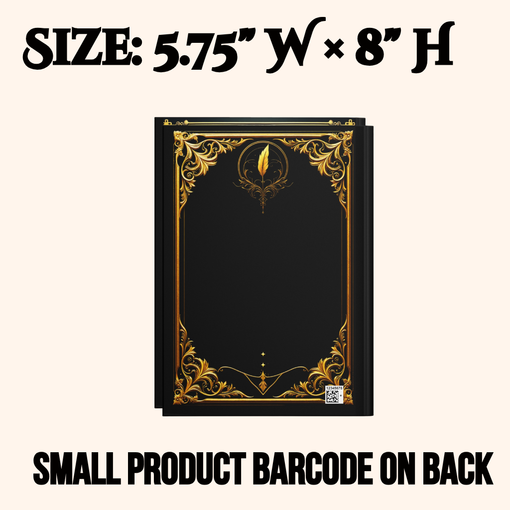 Golden Grimoire: Ink & Imagination – Hardcover Journal