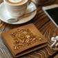 Heraldry Lion Embossed Look Genuine Leather Wallet – Medieval Fantasy Gift for Men